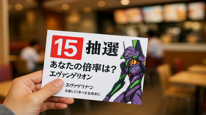 1.マクドナルド×エヴァコラボの応募倍率はどのくらい？