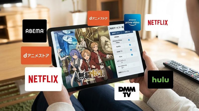 2.無職転生1期・2期が見られる動画配信サービス一覧