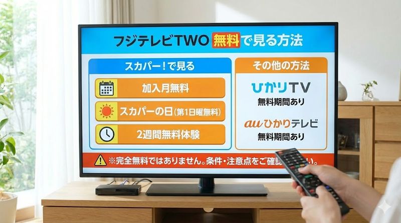 2.フジテレビTWOを無料で見る方法