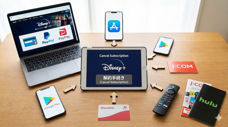 2.登録方法別のディズニープラス解約手順