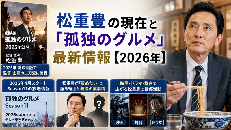 3. 松重豊の現在と「孤独のグルメ」最新情報【2026年】