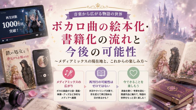 4.ボカロ曲の絵本化・書籍化の流れと今後の可能性