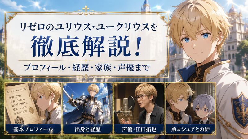 1.リゼロのユリウス・ユークリウスとは?基本プロフィールまとめ