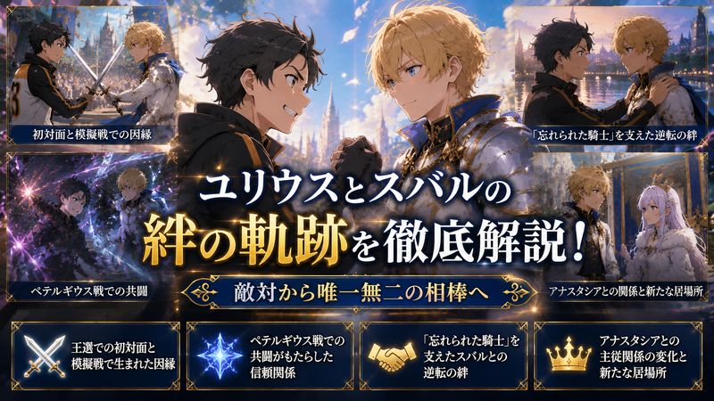 4.リゼロのユリウスとスバルの関係|敵対から唯一無二の相棒へ