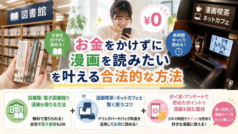 4.「お金をかけずに漫画を読みたい」を叶える合法的な方法