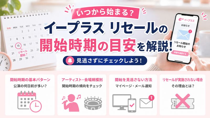 2.イープラス リセールはいつから始まる？開始時期の目安