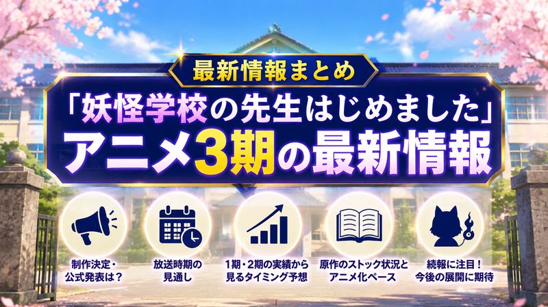 1.「妖怪学校の先生はじめました」アニメ3期の最新情報