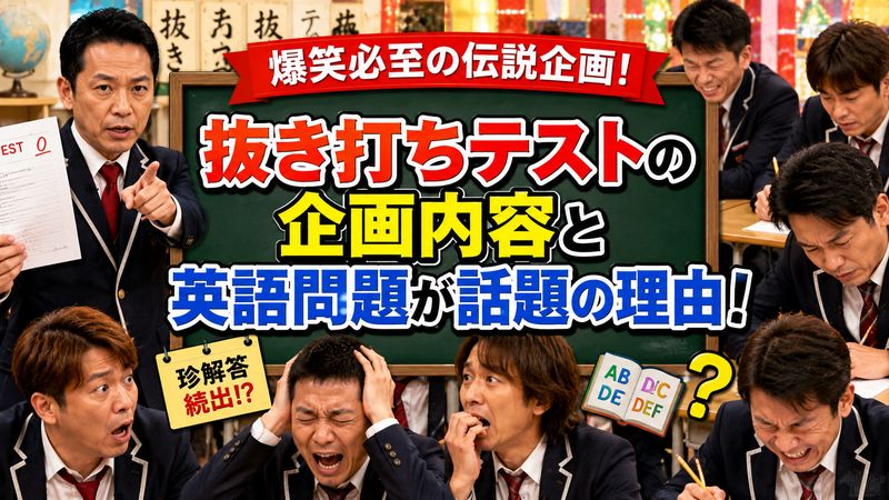 1.めちゃイケ「抜き打ちテスト」企画とは？英語問題が話題になった理由