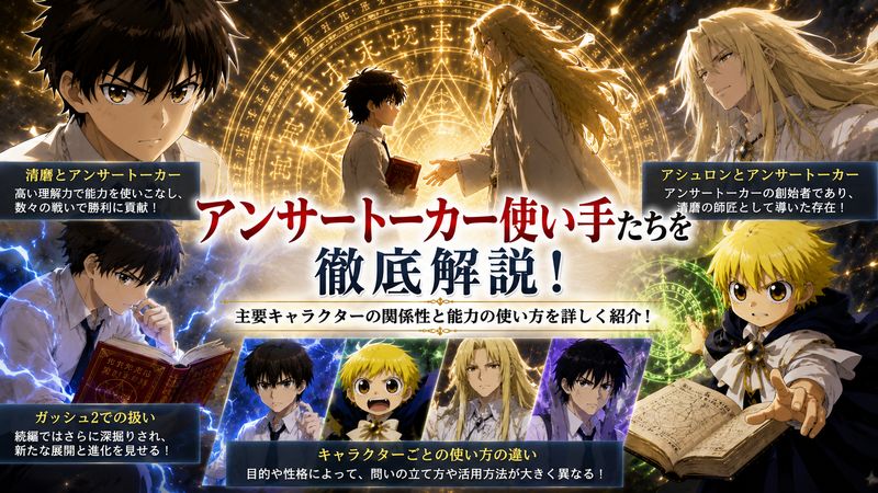 3.作中に登場するアンサートーカー使い手のキャラクター