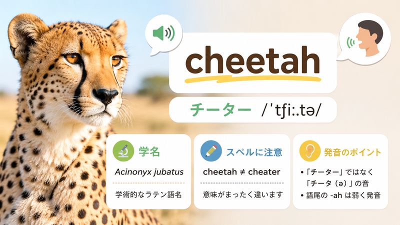 1.「チーター」は英語で何という?基本の単語と発音