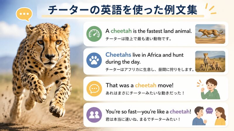 2.チーターの英語を使った例文集