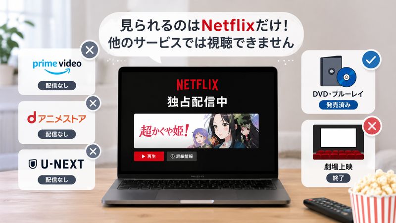 1.『超かぐや姫!』はNetflix以外の動画配信サービスで視聴できるのか