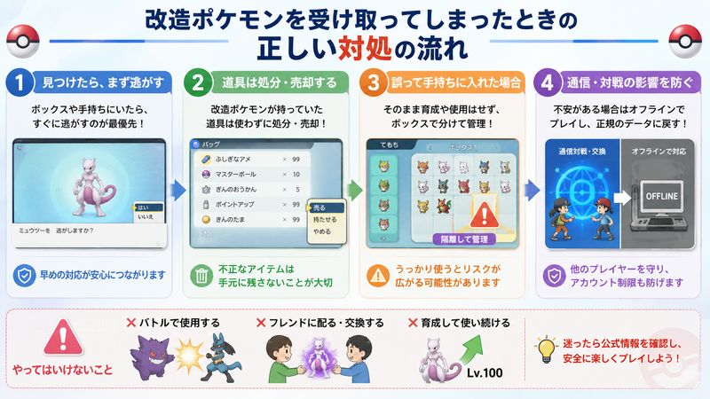 3.改造ポケモンを受け取ってしまったときの正しい対処法